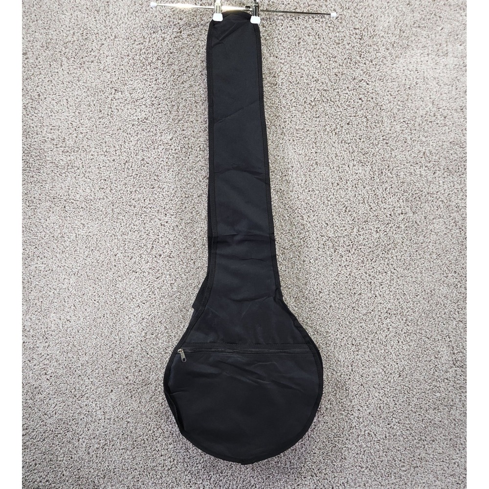 Unbranded Banjo Gig Bag Unisex Black Soft Case Zip Pocket Backpack Straps Travel